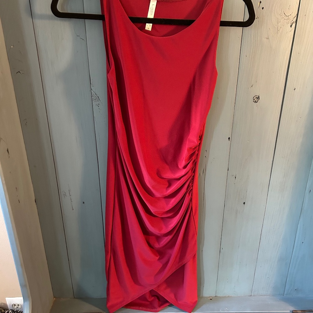 Lyss Loo Burgundy Bodycon Sleeveless Dress | Size Small